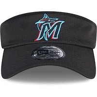 Visière réglable noire Miami Marlins Gameday Team New Era pour hommes