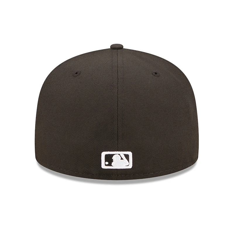 Men's New Era Black Miami Marlins Logo 59FIFTY Fitted Hat