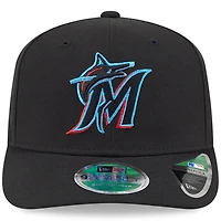 Casquette ajustable New Era Miami Marlins Player Replica 9SEVENTY noire pour homme