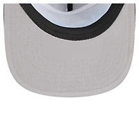 Casquette de golf ajustable noire rétro en satin avec inscription Miami Marlins de New Era pour homme