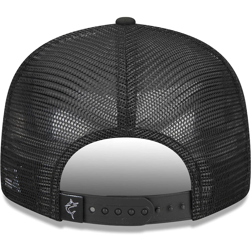 Casquette Snapback 9FIFTY Miami Marlins Street Trucker noire New Era pour homme