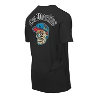 T-shirt noir New Era pour homme avec motif Sugar Skulls des Miami Marlins