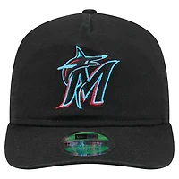 Men's New Era  Black Miami Marlins Team 19TWENTY Adjustable Hat
