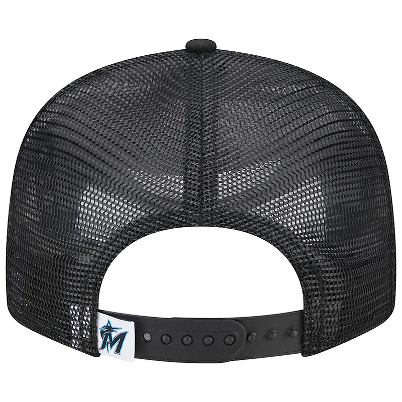 Casquette Snapback 9FIFTY pour homme Miami Marlins Team Color noire New Era