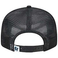 Casquette Snapback 9FIFTY pour homme Miami Marlins Team Color noire New Era