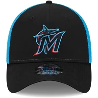 Casquette Flex New Era Miami Marlins Team Neo 39THIRTY pour homme noire