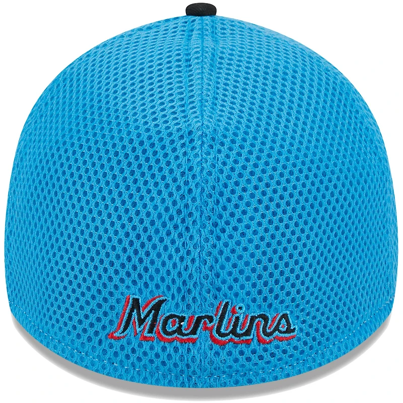 Casquette Flex New Era Miami Marlins Team Neo 39THIRTY pour homme noire
