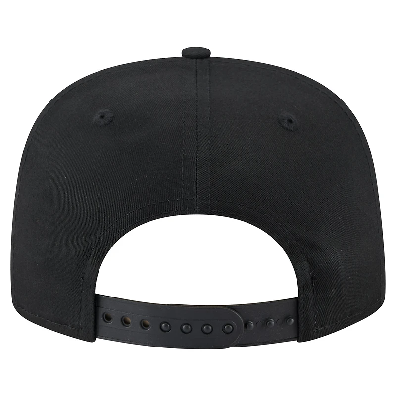 Casquette de golf à visière snapback noire Miami Marlins pour homme New Era