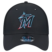 Casquette flexible Miami Marlins Team Tone 39THIRTY New Era noire pour hommes