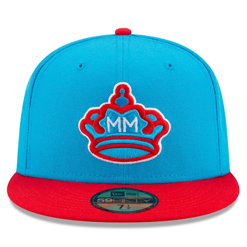 Men's New Era Blue/Red Miami Marlins 2021 City Connect 59FIFTY Fitted Hat