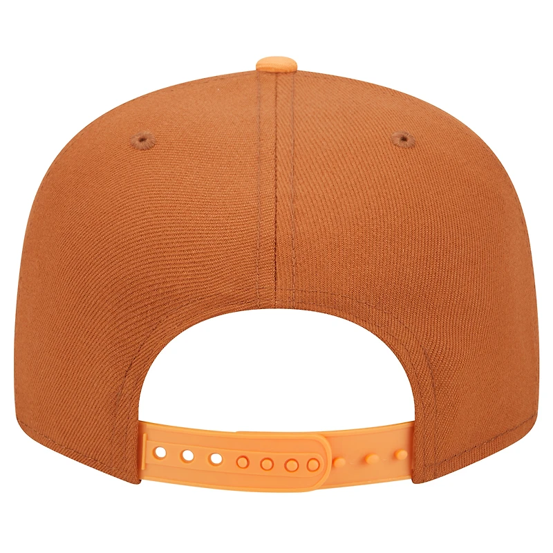 Men's New Era Brown Miami Marlins Spring Color Two-Tone 9FIFTY Snapback Hat