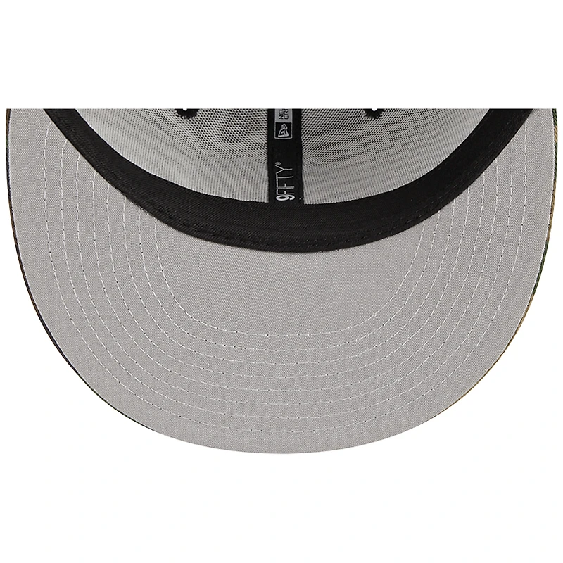 Casquette New Era Camo Miami Marlins Woodland Camo Trucker 9FIFTY Snapback pour homme