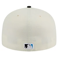 Casquette ajustée Chrome 59FIFTY Miami Marlins de New Era pour homme, couleur crème