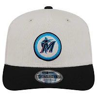 Casquette ajustable New Era crème Miami Marlins Loyal 9SEVENTY pour homme
