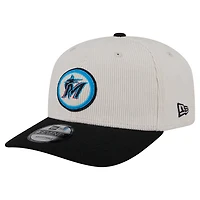 Casquette ajustable New Era crème Miami Marlins Loyal 9SEVENTY pour homme