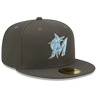 Men's New Era Graphite Miami Marlins 2022 Father's Day On-Field 59FIFTY Fitted Hat