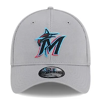 Casquette flexible New Era Miami Marlins Active Pivot 39THIRTY pour hommes