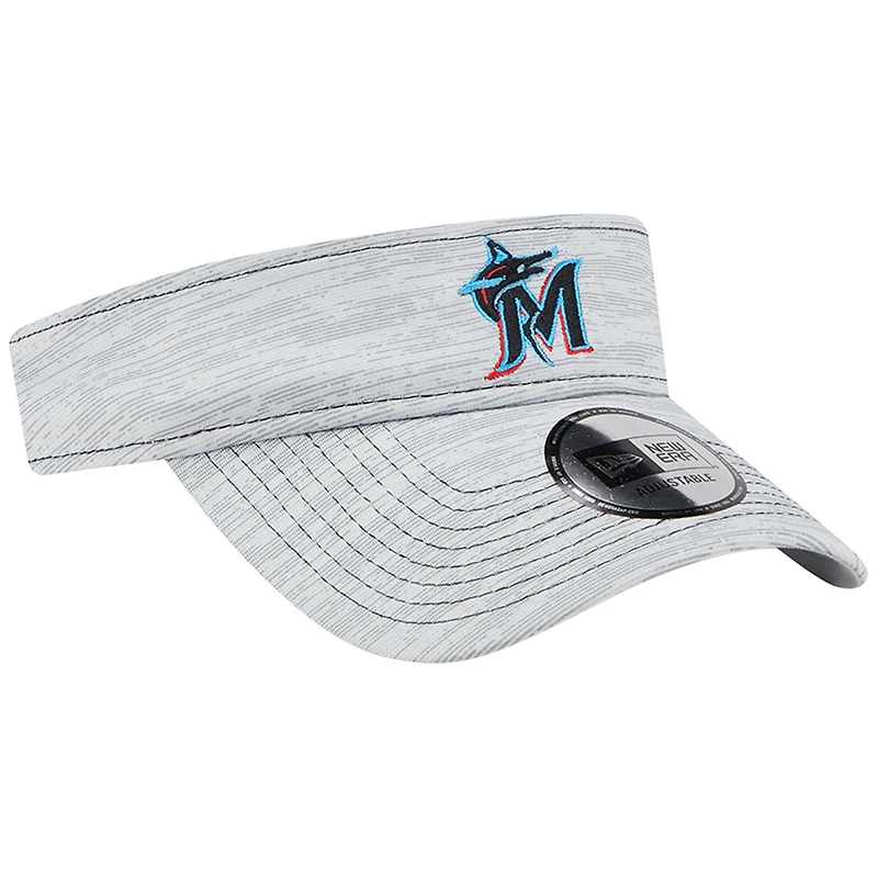 Visière réglable pour homme New Era Miami Marlins grise