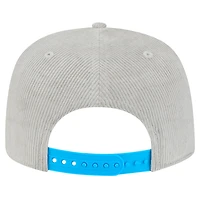 Casquette de golf à visière snapback en velours côtelé Miami Marlins grise New Era pour homme