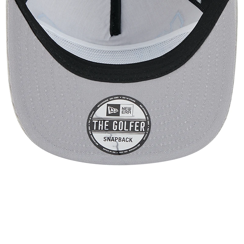 Casquette de golf à visière snapback en velours côtelé Miami Marlins grise New Era pour homme