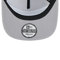 Casquette de golf à visière snapback en velours côtelé Miami Marlins grise New Era pour homme