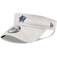 Visière Distinct Miami Marlins New Era grise pour homme