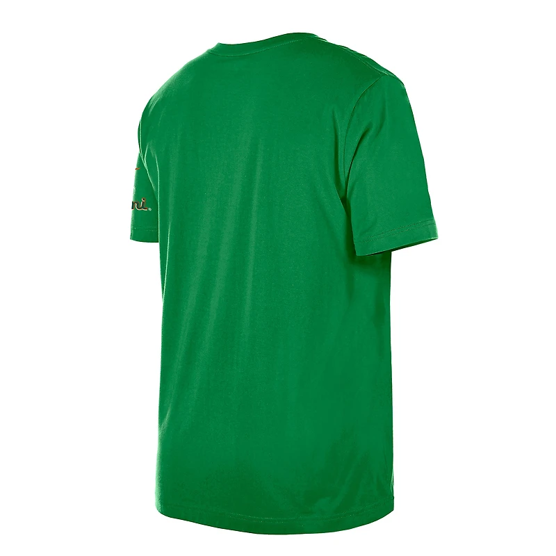 Men's New Era  Kelly Green Miami Marlins St. Patrick's Day Shamrock Fill T-Shirt