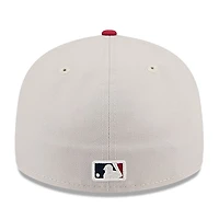 Casquette ajustée 59FIFTY à profil bas du 4 juillet New Era pour hommes, kaki/rouge, Miami Marlins 2024