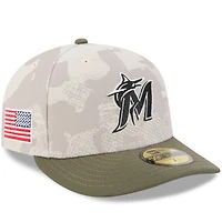 Casquette ajustée 59FIFTY pour homme, beige clair/olive, Miami Marlins 2025, Armed Forces Day