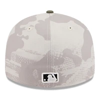 Men's New Era Light Beige/Olive Miami Marlins 2025 Armed Forces Day Low Profile 59FIFTY Fitted Hat