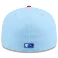 Casquette ajustée New Era 59FIFTY bleu clair/rouge Miami Marlins 2025 pour homme