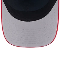 Men's New Era Light Blue/Red Miami Marlins 2025 Fourth of July 9FORTY A-Frame M-Crown Adjustable Trucker Hat