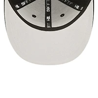 Casquette ajustée 59FIFTY Low Profile des Marlins de Miami New Era pour homme, noir et blanc
