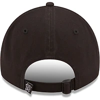Casquette réglable New Era Miami Marlins Core Classic 2.0 9TWENTY pour homme, noir sur noir