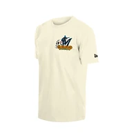 Men's New Era Natural Miami Marlins Dia de los Muertos Sugar Skull T-Shirt