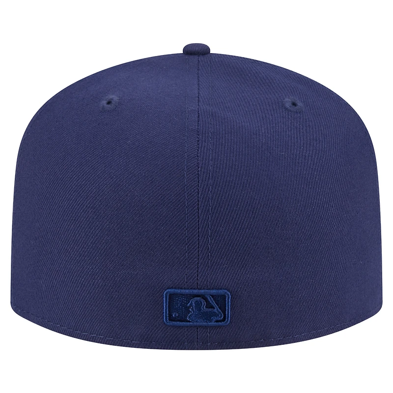 Men's New Era Navy Miami Marlins Color Pack A-Frame 59FIFTY Fitted Hat