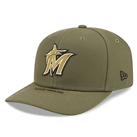 Men's New Era  Olive Miami Marlins 2026 Armed Forces Day 9SEVENTY Adjustable Hat