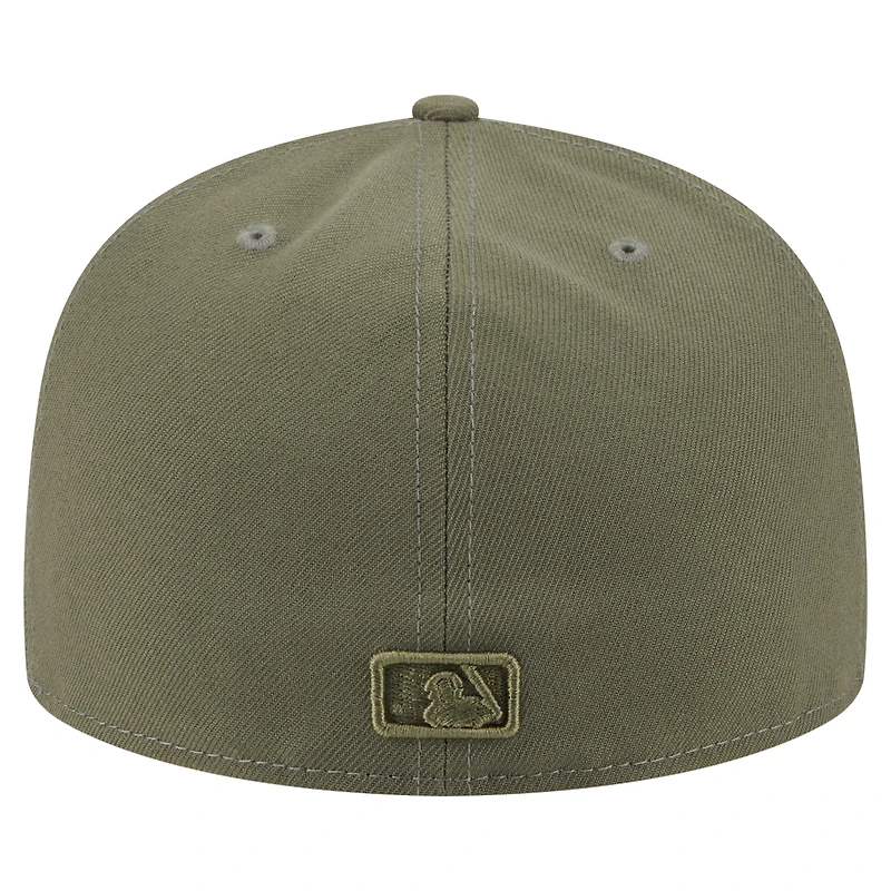 Casquette ajustée A-Frame 59FIFTY olive Miami Marlins pour homme New Era