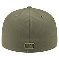 Casquette ajustée A-Frame 59FIFTY olive Miami Marlins pour homme New Era