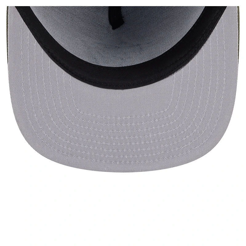 Casquette ajustée A-Frame 59FIFTY olive Miami Marlins pour homme New Era