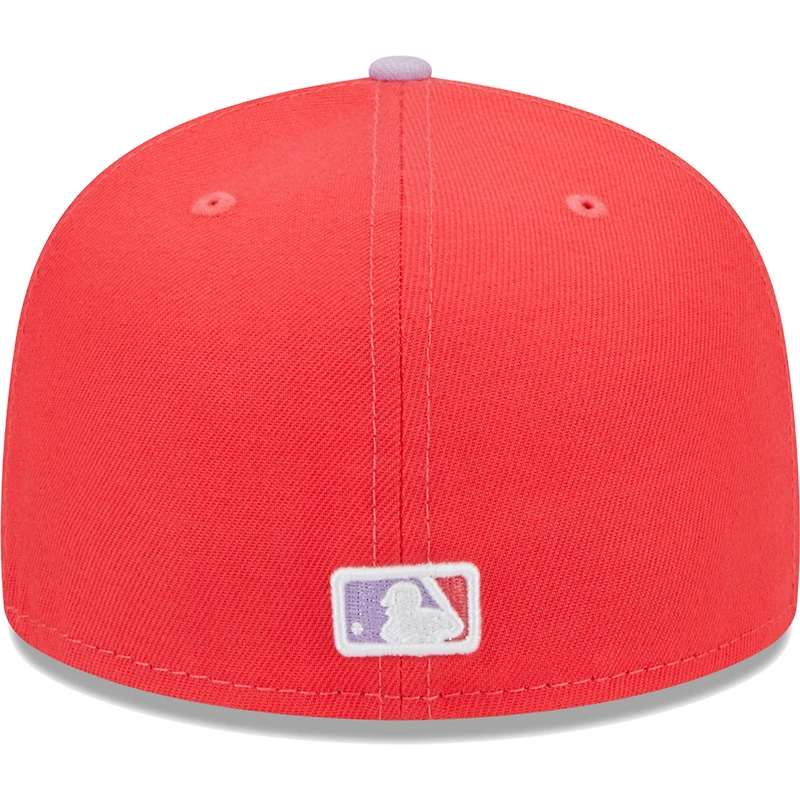 Men's New Era Red/Lavender Miami Marlins Spring Color Two-Tone 59FIFTY Fitted Hat