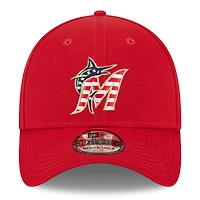 Men's New Era  Red Miami Marlins 2023 Fourth of July 39THIRTY Flex Fit Hat