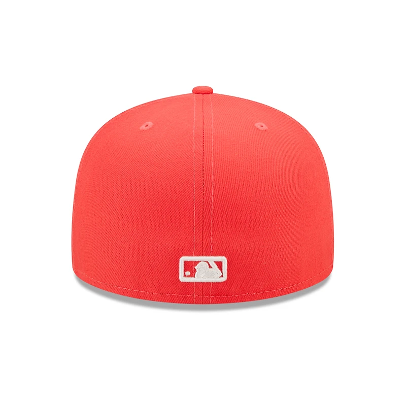 Casquette ajustée 59FIFTY Miami Marlins Lava Highlighter Logo pour homme New Era rouge