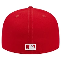 Men's New Era Red Miami Marlins Logo 59FIFTY Fitted Hat
