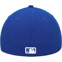 Men's New Era  Royal Miami Marlins White Logo Low Profile 59FIFTY Fitted Hat