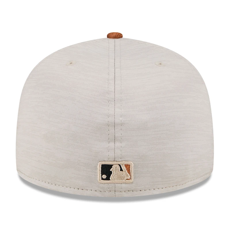 Casquette ajustée Miami Marlins 2024 Clubhouse 59FIFTY New Era pierre/marron pour hommes