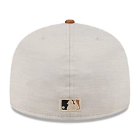 Casquette ajustée Miami Marlins 2024 Clubhouse 59FIFTY New Era pierre/marron pour hommes