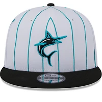 Men's New Era  White Miami Marlins 2024 Batting Practice 9FIFTY Snapback Hat