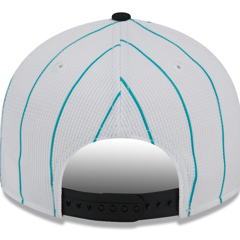 Men's New Era  White Miami Marlins 2025 Batting Practice Low Profile 9FIFTY Snapback Hat