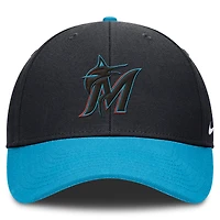 Men's Nike Black/Blue Miami Marlins Dri-FIT Club Adjustable Hat